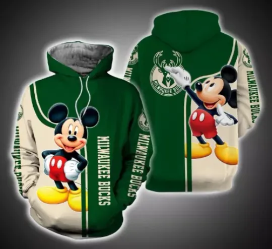 Milwaukee Team Buckss 3D Hoodie, Unisex Adults S-5XL