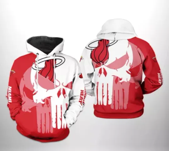 Miami Team Heats 3D Hoodie , Unisex Adults S-5XL