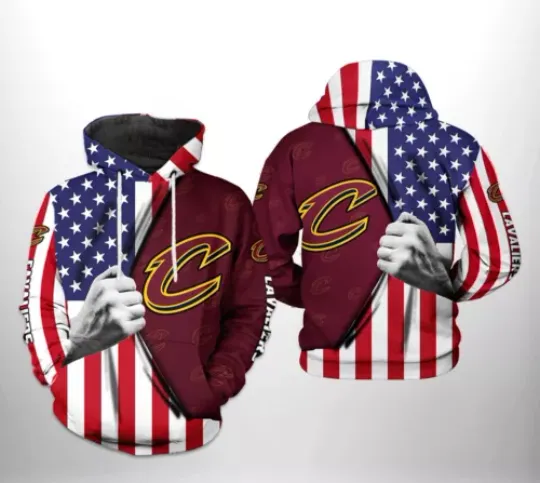Cleveland Team Cavalierss 3D Hoodie, Unisex Adults S-5XL