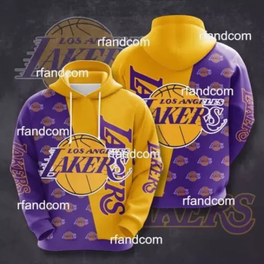 Los Angeles Team Lakerss 3D Hoodie , Unisex Adults S-5XL