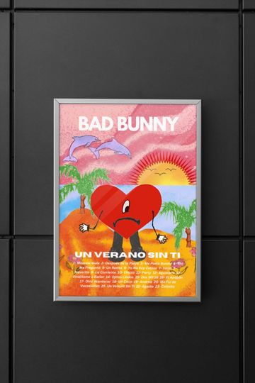 Bad Bunny | Bad Bunny Un Verano Sin Ti  | Bad Bunny Album Poster | Un Verano Sin Ti  Poster | Poster | Wall art | Home decor | Wall decor