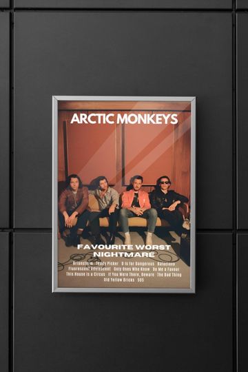 Arctic Monkeys | Arctic Monkeys Favourite Worst Nightmare album | Favourite Worst Nightmare | Poster | Wall art | Home decor | Wall decor