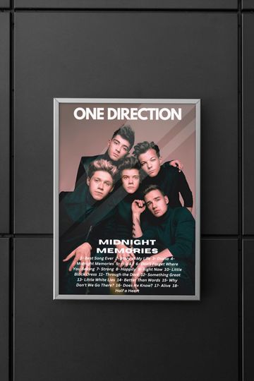 One Direction | One Direction Midnight Memories album | Midnight Memories poster | Poster | Wall art | Home decor | Wall decor