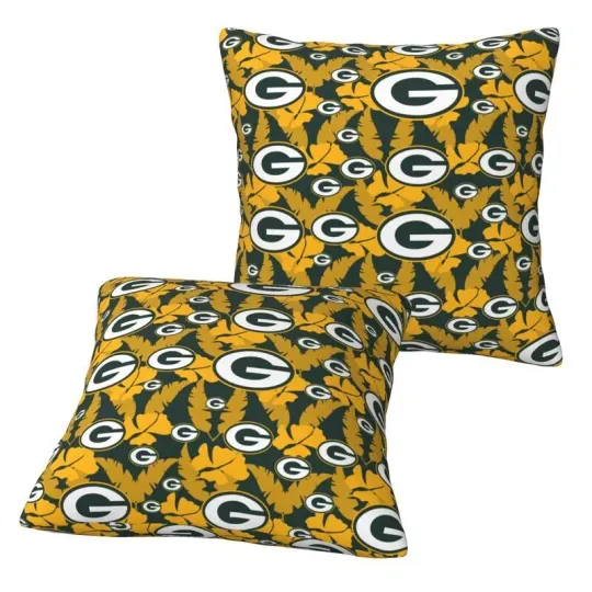 Green Bay Packers Throw Pillow, Gift For Football Lover