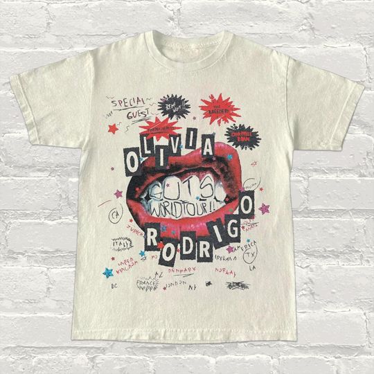 Rodrigo Inspired T-Shirt  Sour Era Aesthetic, Breakup Anthem Tribute,Indie Pop Fan Merch, Vintage Y2K Vibes,Music Lover Gift Apparel