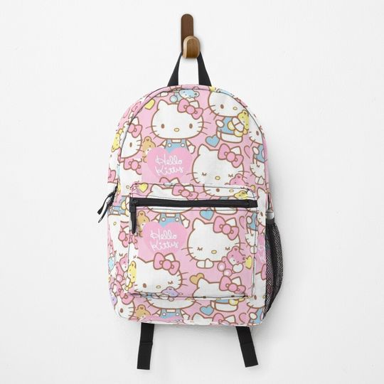 Hello Kitty Kawaii hearts pattern Backpack