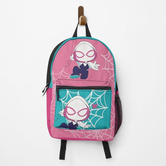 Gwen little spider ghost, baby spidey girl, grl pwr, cartoon ghost spider Backpack