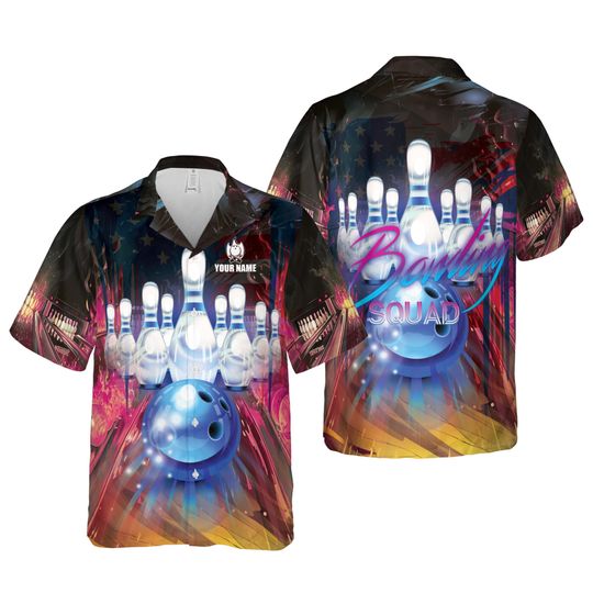 Personalized Bowling Squad Hawaiian Shirt