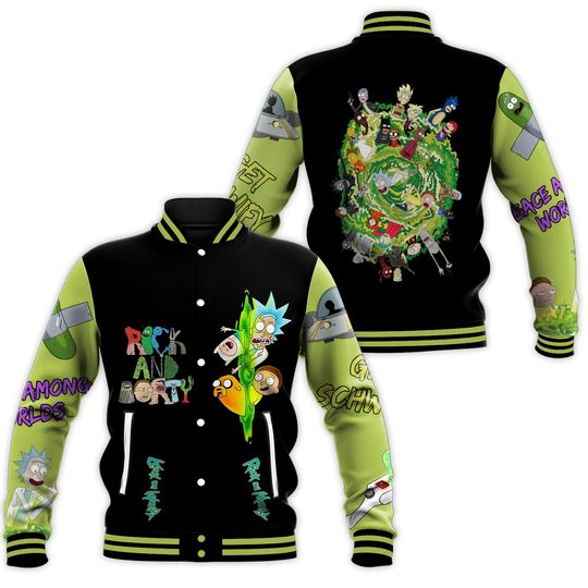 Rick And Rickandmorty Baseball Jacket, Baseball Outfit, Limited Cartoon Jacket