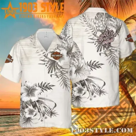 Hawaiian Shirt Haarleyy Davidson Hawaii Shirt Design 3D Full Printed