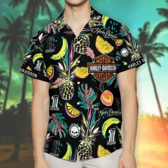 Hawaiian Shirt Haarleyy Davidson Hawaii Shirt Design 3D Full Printed