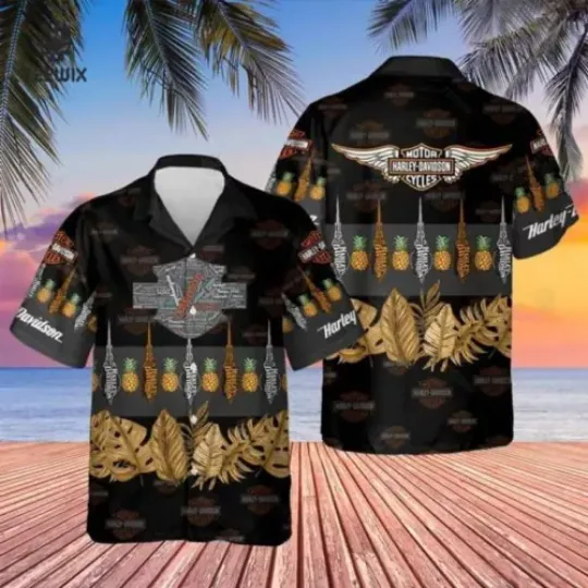 Hawaiian Shirt Haarleyy Davidson Hawaii Shirt Design 3D Full Printed