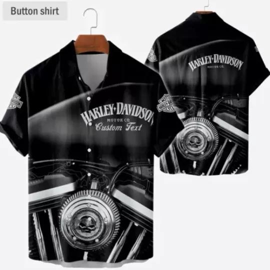 Hawaiian Shirt Haarleyy Davidson Custom Name Hawaii Shirt Design 3D Full Printed