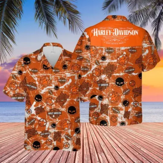 Hawaiian Shirt Haarleyy Davidson Hawaii Shirt Design 3D Full Printed