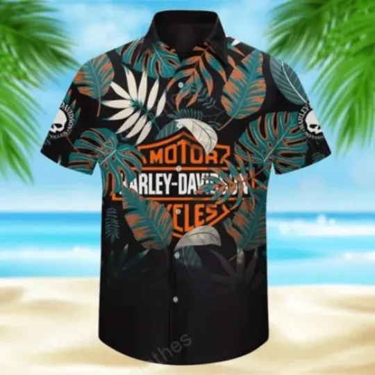 Hawaiian Shirt Haarleyy Davidson Hawaii Shirt Design 3D Full Printed