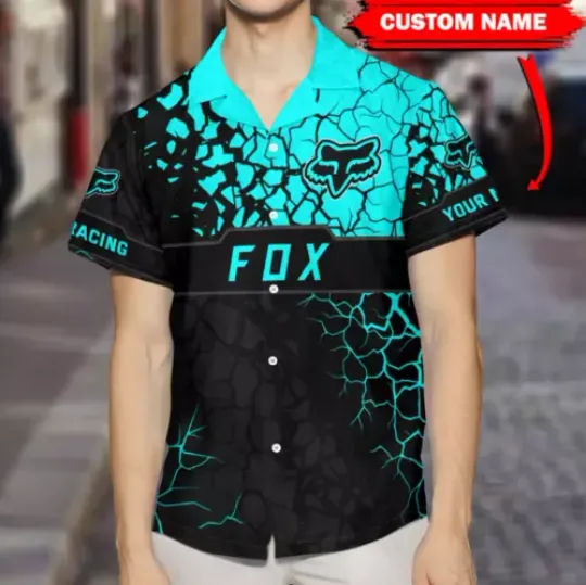 Hawaiian Shirt Fox Racing Custom Name Hawaii Shirt Design 3D Full Printed