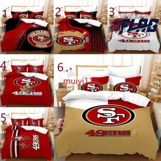 San Francisco 49ers Bedding Set, Gift For Football Lover