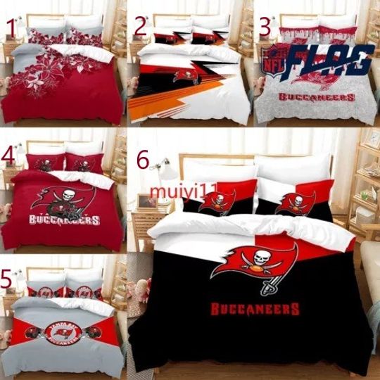 Tampa Bay Buccaneers Bedding Set, Gift For Football Lover
