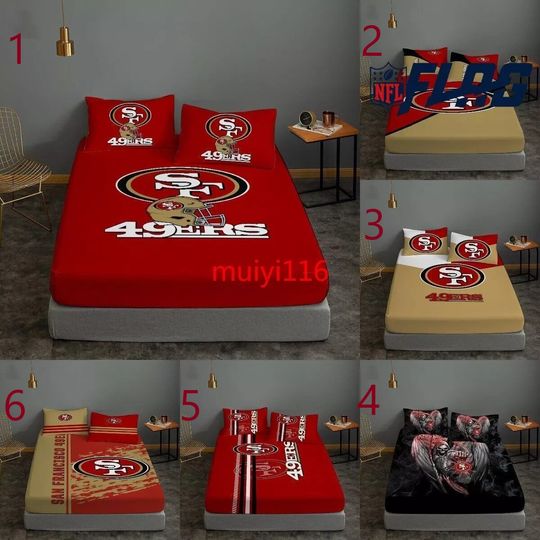 San Francisco 49ers Bedding Set, Gift For Football Lover