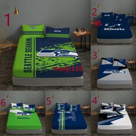Seattle Seahawks Bedding Set, Gift For Football Lover