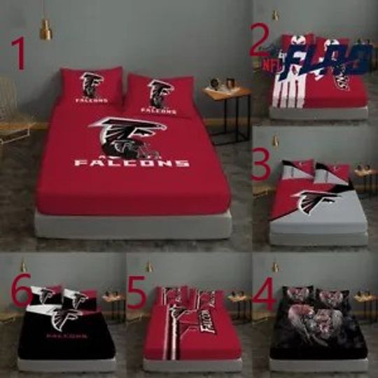 Atlanta Falcons Bedding Set, Gift For Football Lover