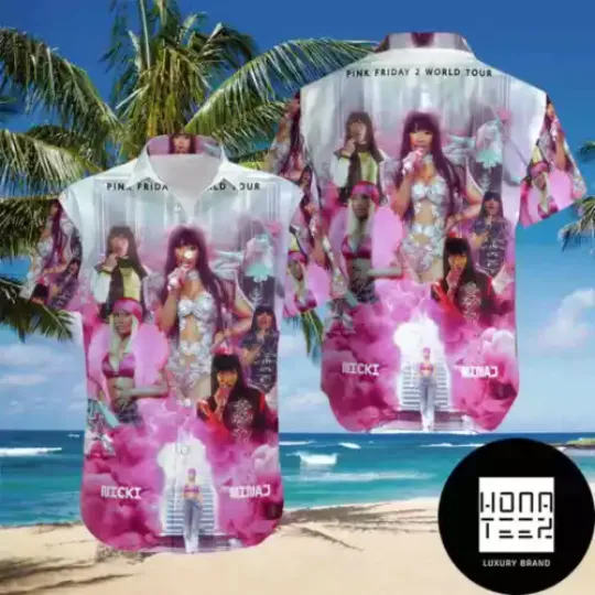 Nicki Minaj Pink Friday 2 World Tour Lighter Version Fan Gifts Hawaiian Shirt