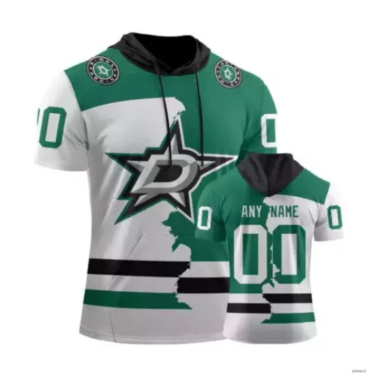 Dallas Stars Personalize Short Sleeve Hoodie