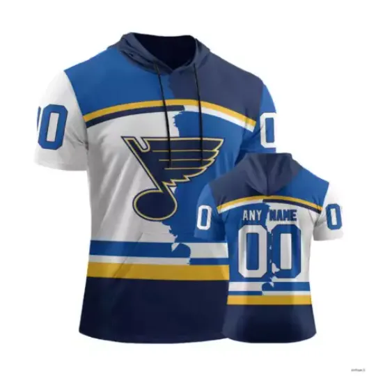St. Louis Blues Personalize Short Sleeve Hoodie