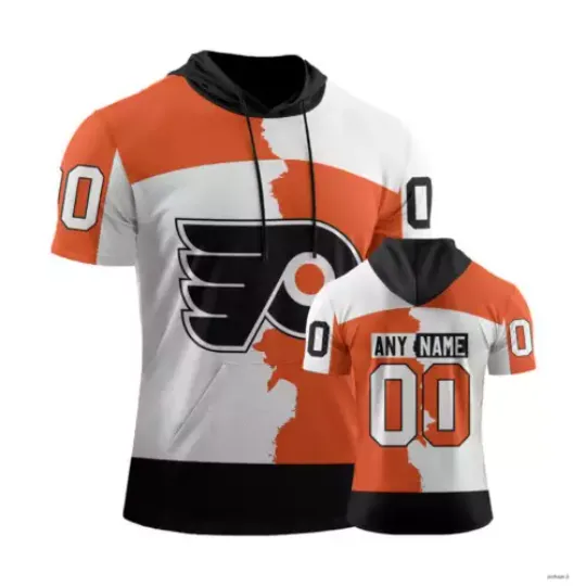 Philadelphia Flyers Personalize Short Sleeve Hoodie