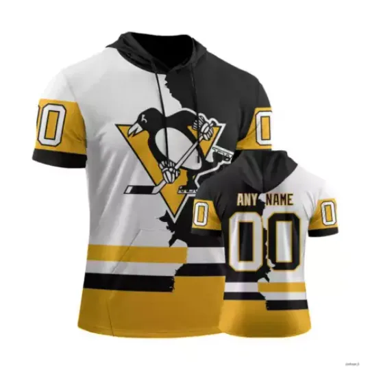 Pittsburgh Penguins Personalize Short Sleeve Hoodie