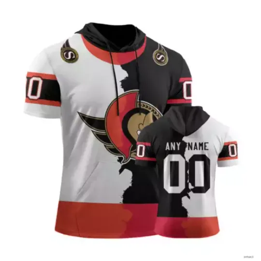 Ottawa Senators Personalize Short Sleeve Hoodie