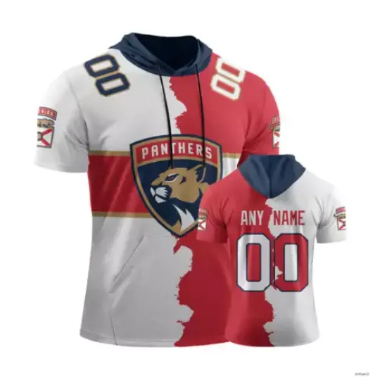 Florida Panthers Personalize Short Sleeve Hoodie