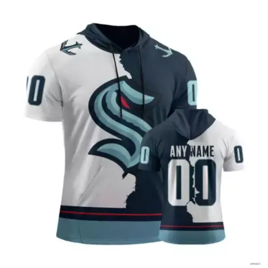 Seattle Kraken Personalize Short Sleeve Hoodie