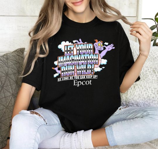 Epcot Figment Let Your Imagination Run Wild T-shirt, Disney Epcot Center Tour T-Shirt