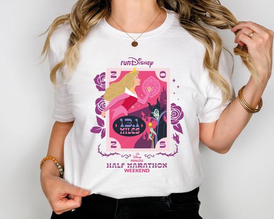 Princess Aurora Marathon T-Shirt, Disney Sleeping Beauty Run T-Shirt