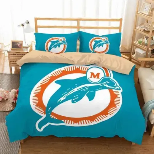 Sport Gift For Fans Miami Dolphins Bedding Set