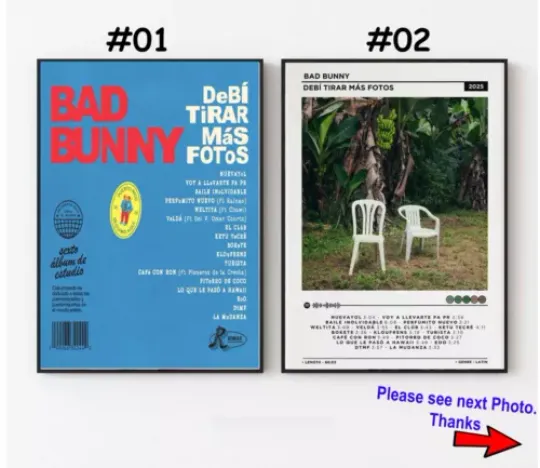 Bad Bunny - Debi Tirar Mas Fotos Album 2025 Poster