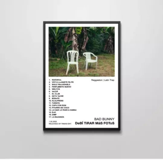 Bad Bunny / DeBÍ TiRAR MáS FOToS  Album Cover Poster