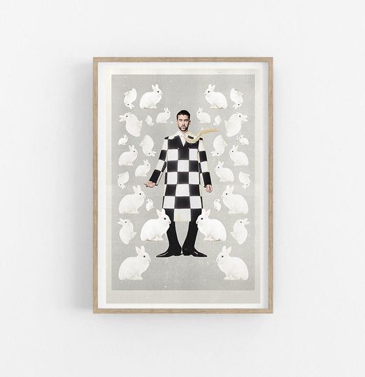 BAD BUNNY- Bad Bunny Poster- concert poster- music print- music poster- concert art- bad bunny- Mid Century print
