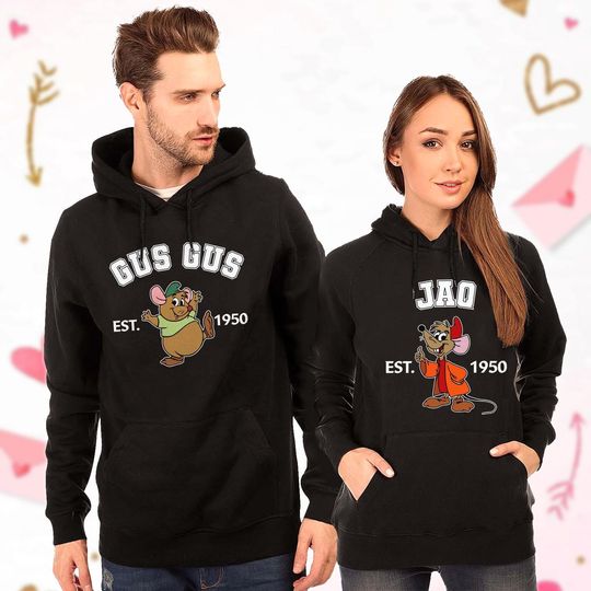 Jaq And Gus Hoodies, Magic Kingdom Shirt, Valentine's Day Shirt, Magic Kingdom Shirt Vintage, Gus Gus And Jaq Tee