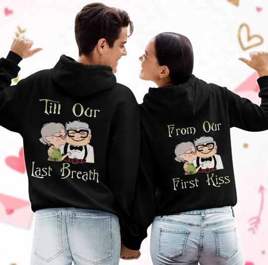 Couple Carl And Ellie Hoodie, Carl And Ellie Shirt, Matching Outfits For Couples For Vacation, Valentines Couple Gift, Couple Hoodies