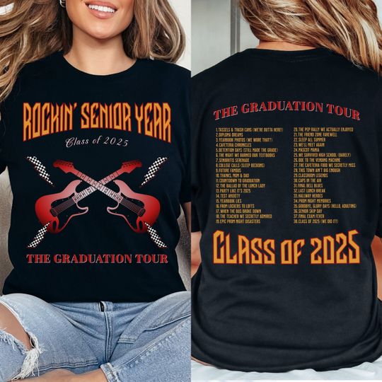 Senior 2025 Class of 2025 Shirt Graduation Tour 2025 Senior Gift Tshirt Senior Year Tee Senior Tour Southern Rock Concert Senior Crewneck