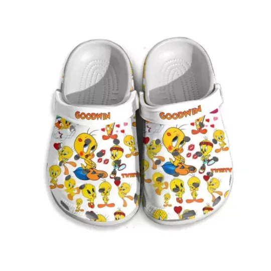 Custom Name Tweety Bird Clogs Shoes