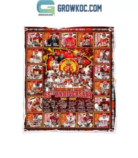 Kansas City Chiefs 65th Anniversary 1960 2025 Fleece Blanket