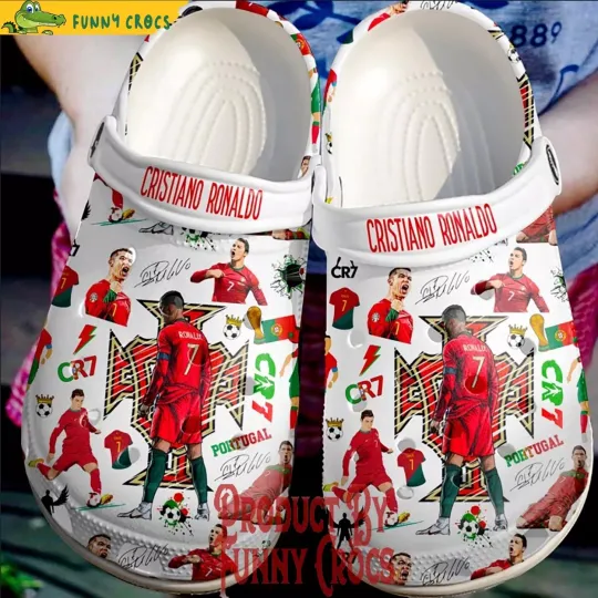 Portugal Cr7 Ronaldo Clog Shoes For Adults, Gift for BIG FAN