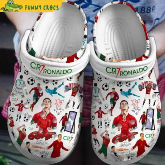 Cr7 Ronaldo Soccer Clog Shoes, Shoes For Adults, Gift for Big Fan
