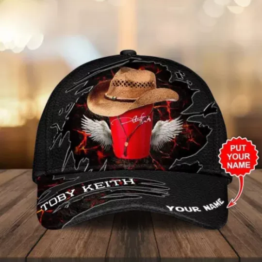Custom Name 3D Cap Hat Personalized Toby Keith Baseball Cap Gift Christmas For Fan