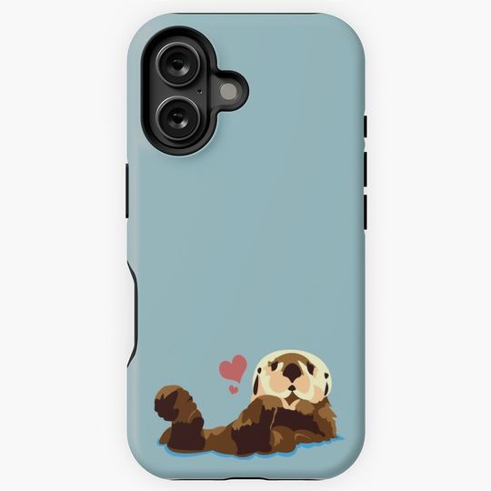 Sea Otter with Hearts iPhone Case