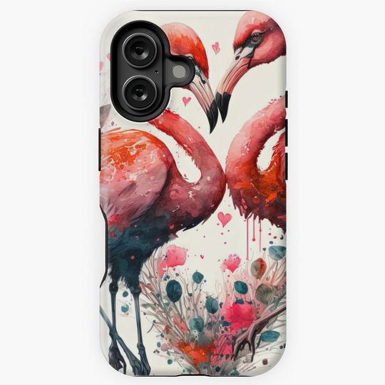 Flamingo Valentine iPhone Case