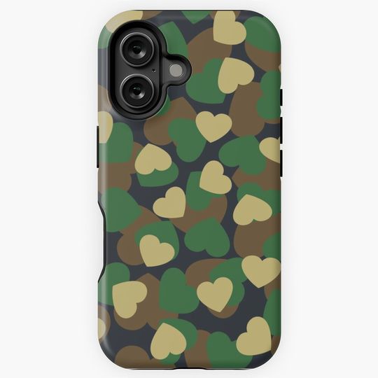 Heart Camo WOODLAND iPhone Case